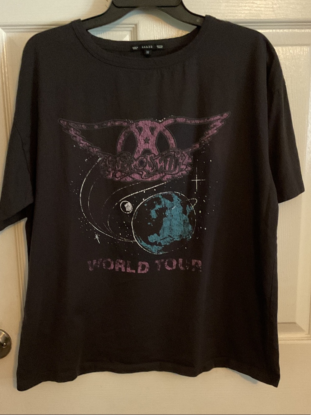 Aerosmith Black Short Sleeve World Tour Graphic Tee